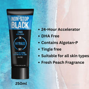 Power Tanning Non-Stop Black (DHA Free) Hybrid UV Sunbed Tanning Accelerator